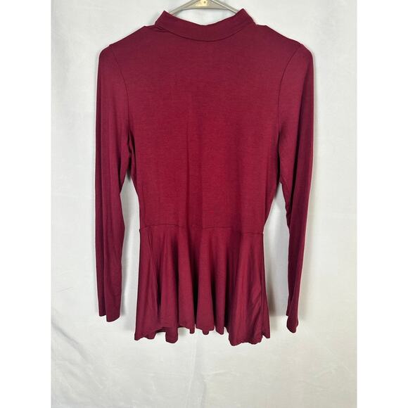 ModCloth Red Peplum Shirt - Picture 5 of 8